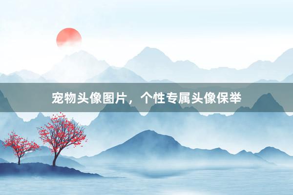 宠物头像图片，个性专属头像保举